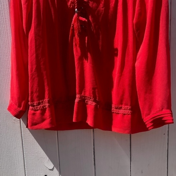 The Kooples Boho Tie Silk Top - Picture 4 of 10